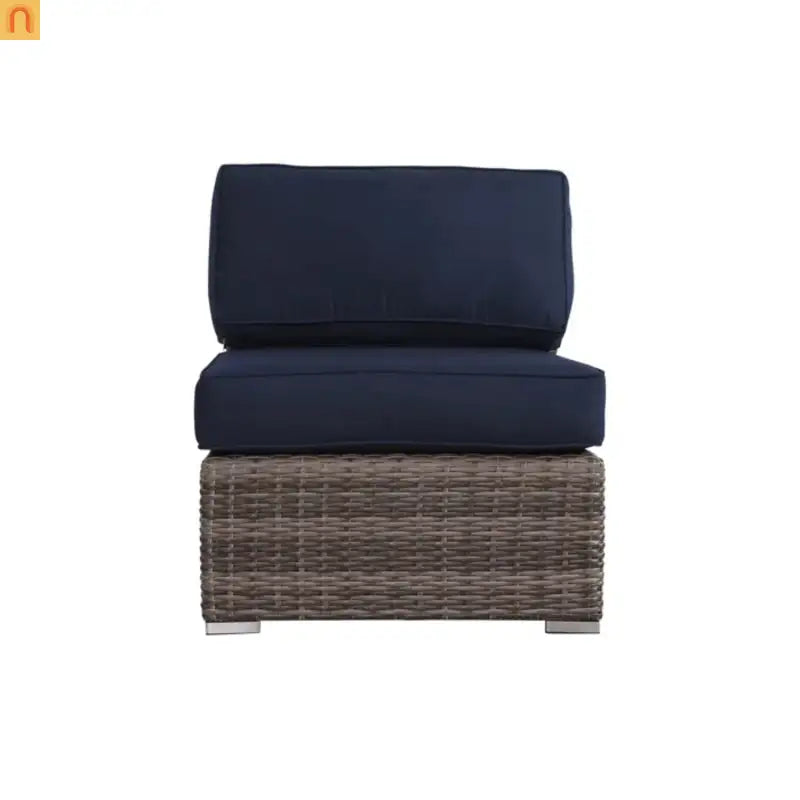 Outdoor Conversation Set Gray Wicker 10 Piece 4 Person No Assembly