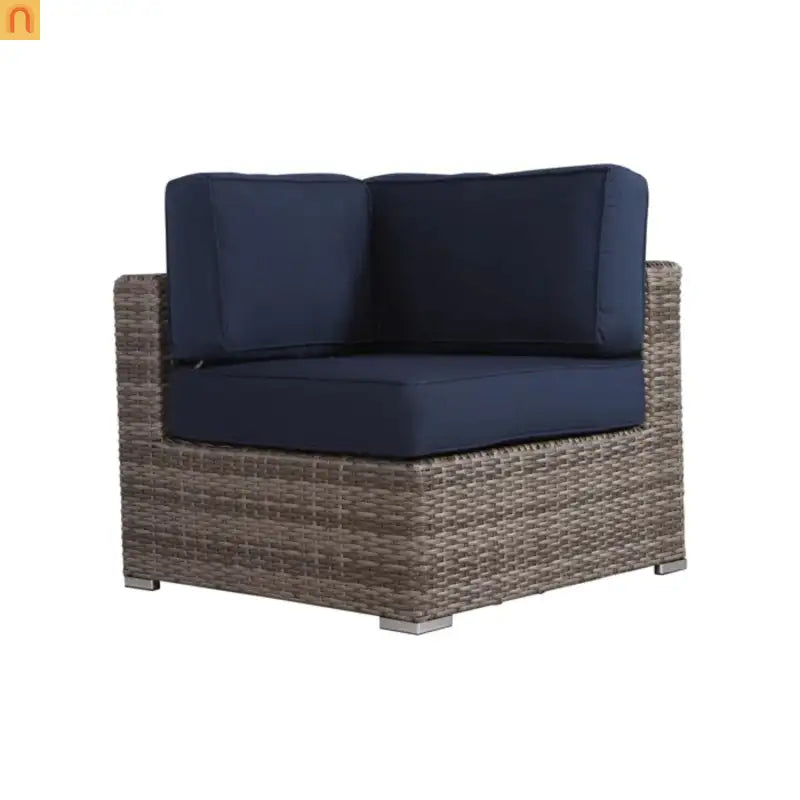 Outdoor Conversation Set Gray Wicker 10 Piece 4 Person No Assembly