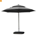 Patio Umbrella Cantilever Gray 9.7ft Round UPF50 Tilt Aluminum