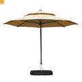 Patio Umbrella Cantilever Beige 9.7ft Round UPF50 Tilt Aluminum