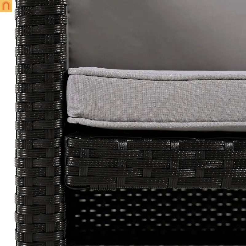 Outdoor Sectional Set Rattan Gray Storage Hot Tub Surround