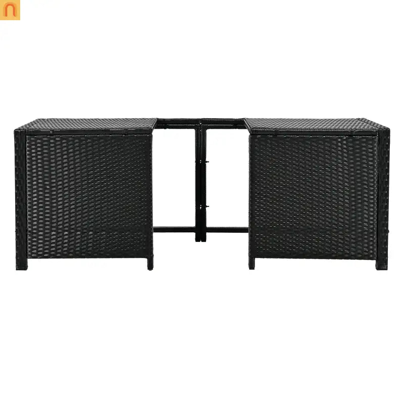 Outdoor Sectional Set Rattan Gray Storage Hot Tub Surround