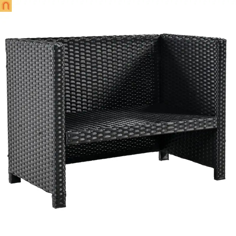 Outdoor Sectional Set Rattan Gray Storage Hot Tub Surround