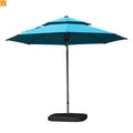 Patio Umbrella Cantilever Lake Blue 9.7ft Round UPF50 Tilt Aluminum