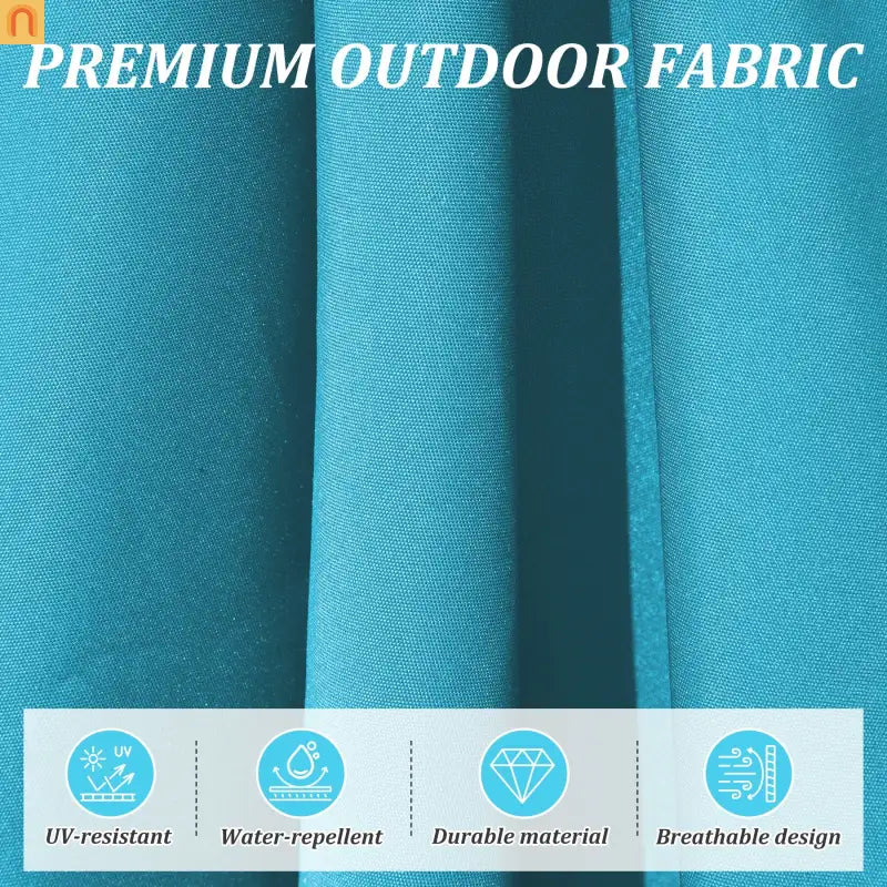 Patio Umbrella Cantilever Lake Blue 9.7ft Round UPF50 Tilt Aluminum