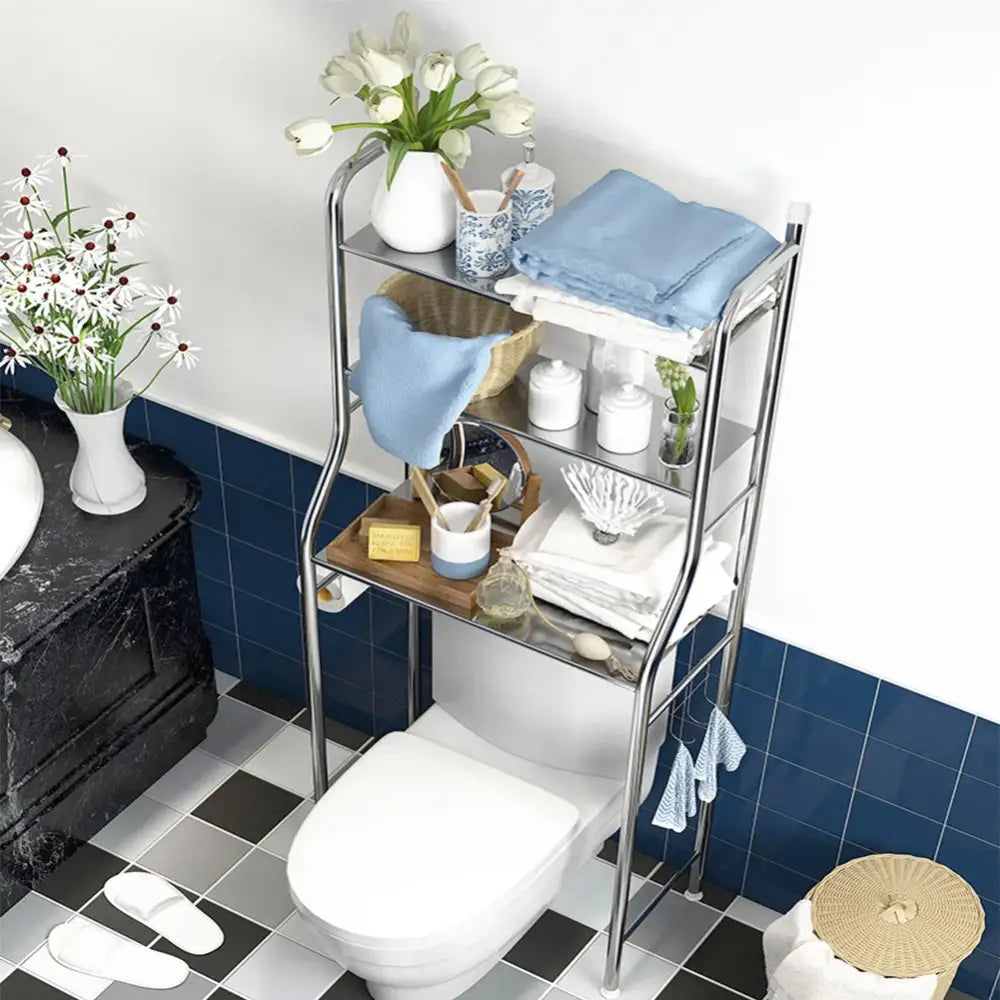 Over Toilet 3-Tier Metal Shelf