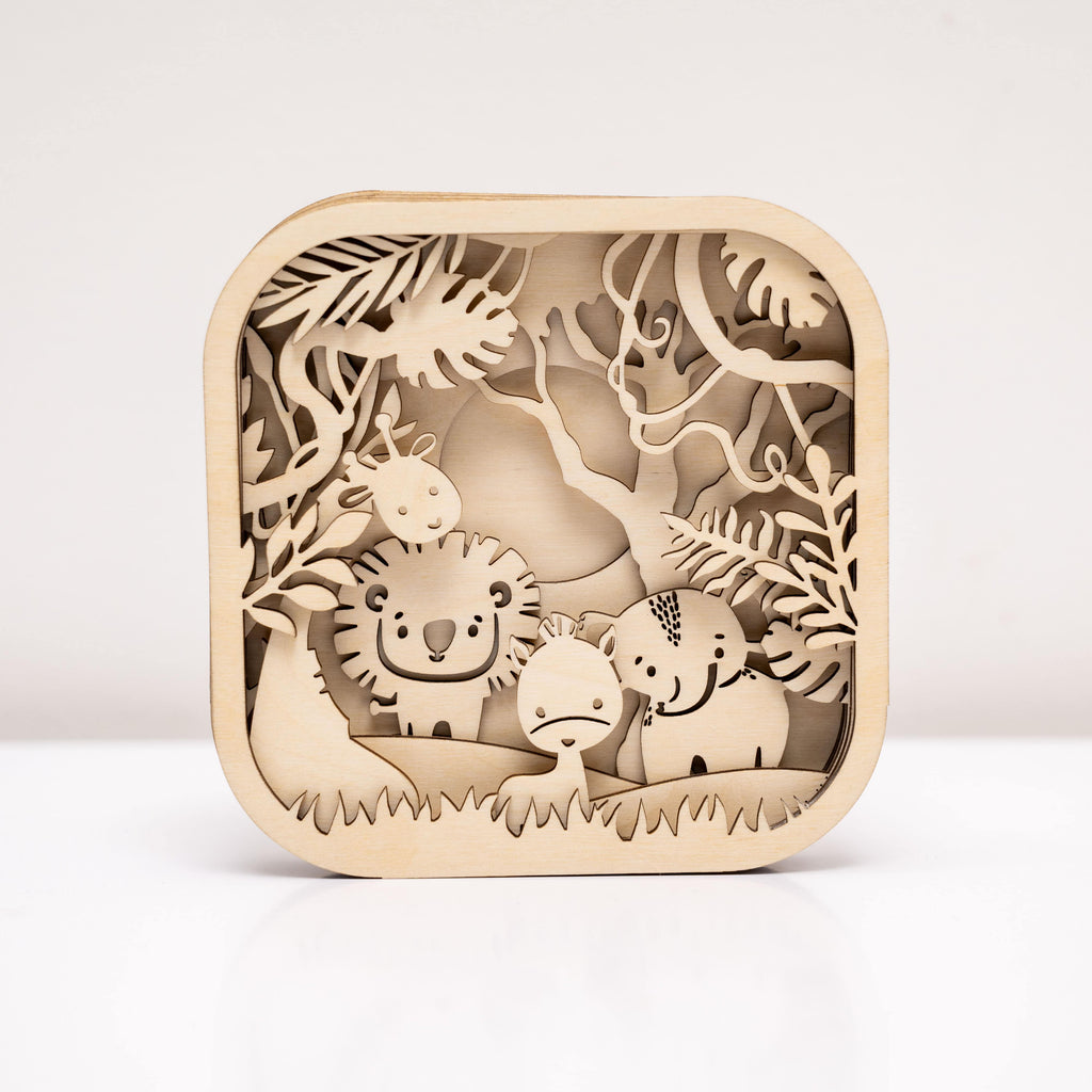 3D DIY Wood Painting Kit for Kids – Safari
