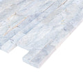 White Dolomite Natural Marble Ledger Wall Tile 6x24 Split-face