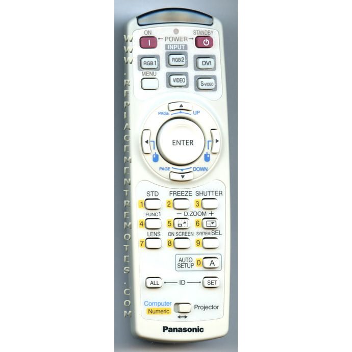 Substitute for Panasonic N2QAYA000005 Projector Remote Control [RR3720]