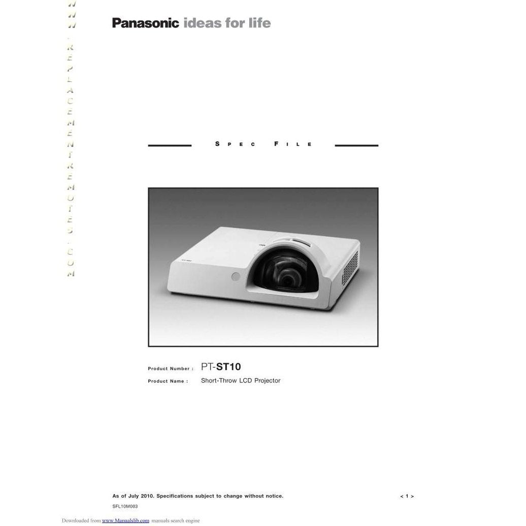 Substitute for Panasonic N2QAYA000011 Projector Remote Control [RR3720]