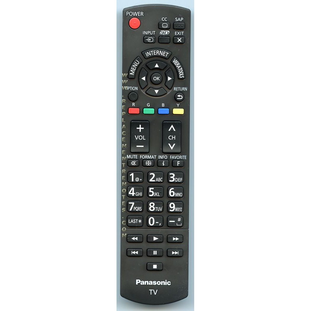 Panasonic N2QAYB000704 TV Remote Control