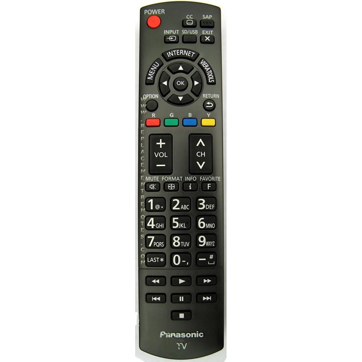 Panasonic N2QAYB000705 TV Remote Control