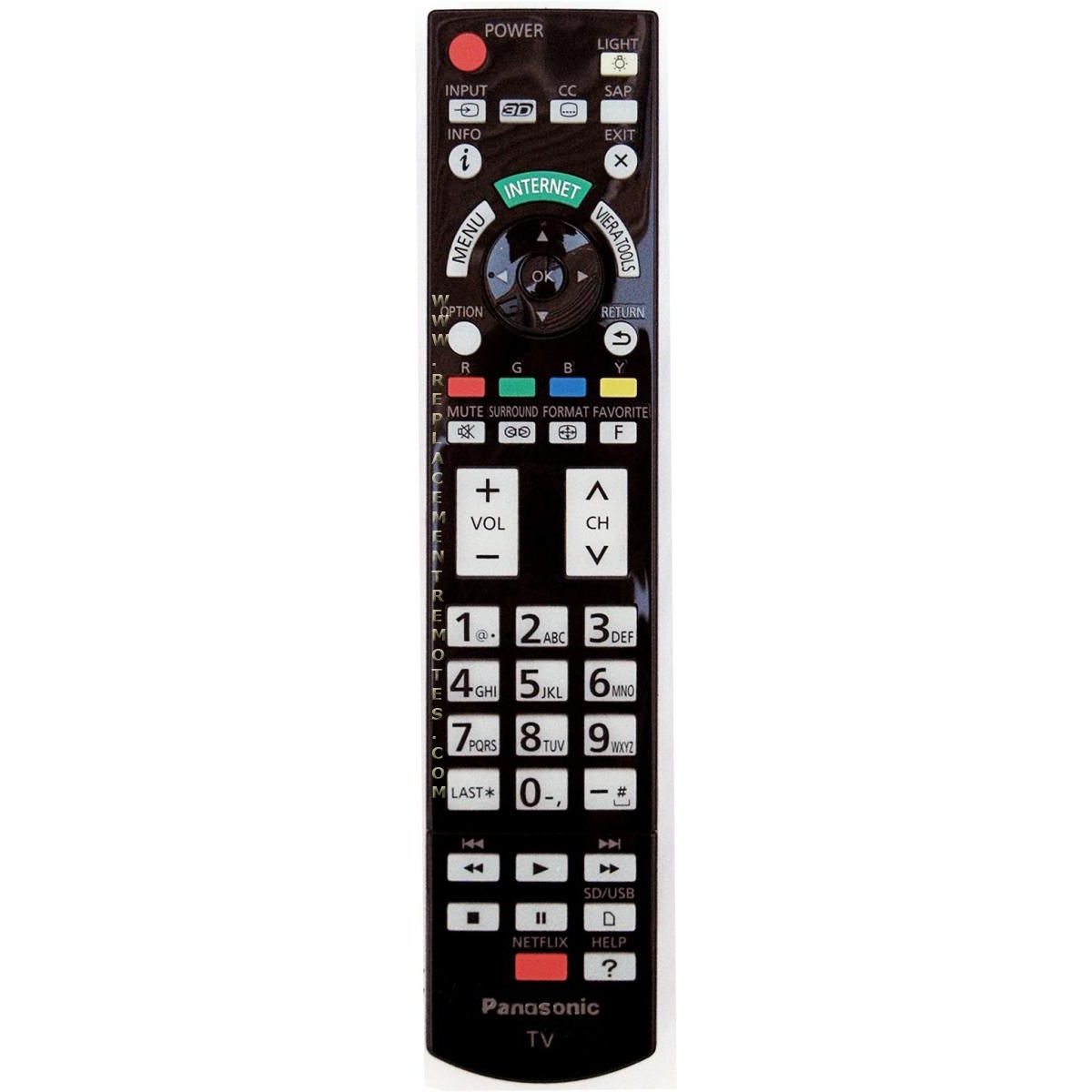 Panasonic N2QAYB000777 TV Remote Control - N2QAYB000777S