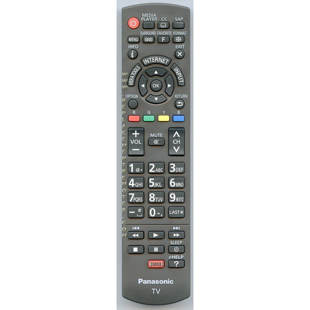 Panasonic N2QAYB000827 TV Remote Control