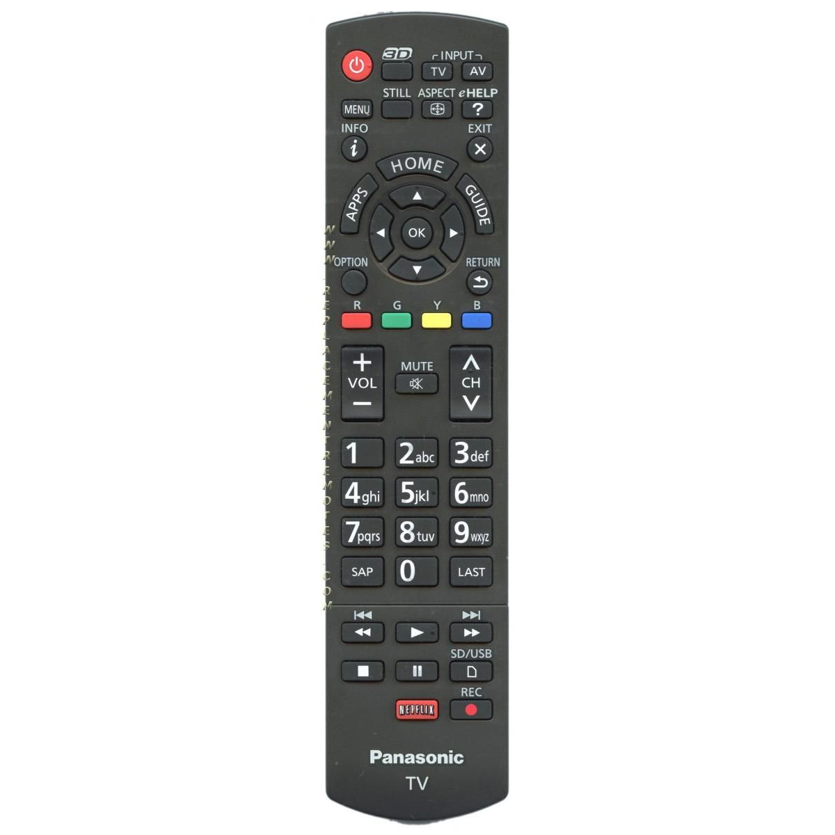 Panasonic N2QAYB000838 TV Remote Control