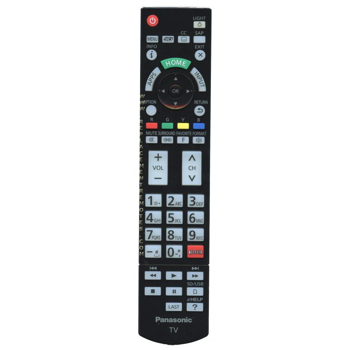 Panasonic N2QAYB000927 TV Remote Control