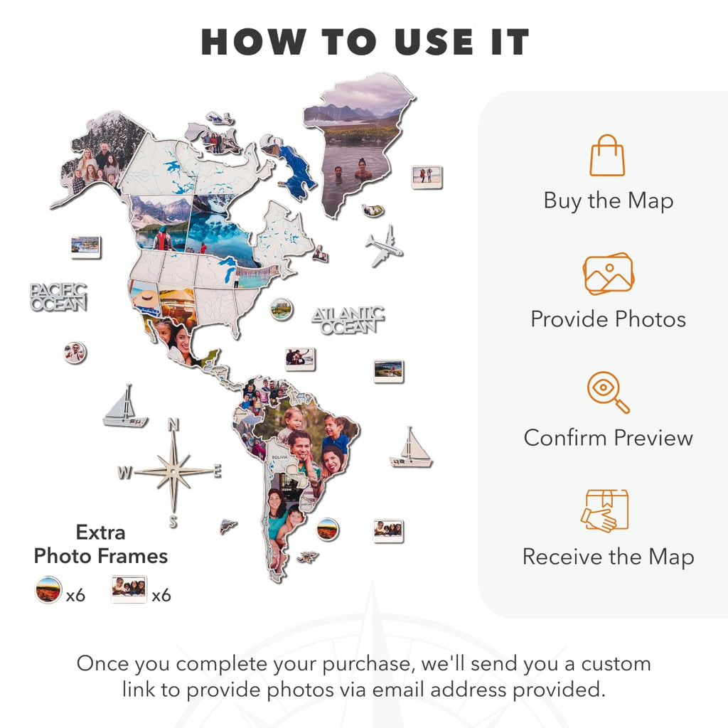 World Photo Map Pastel