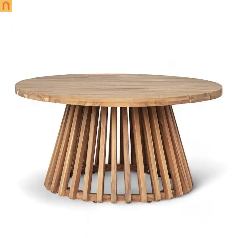 Outdoor Patio Set Acacia Wood Teak 3-Seater with Coffee Table Set