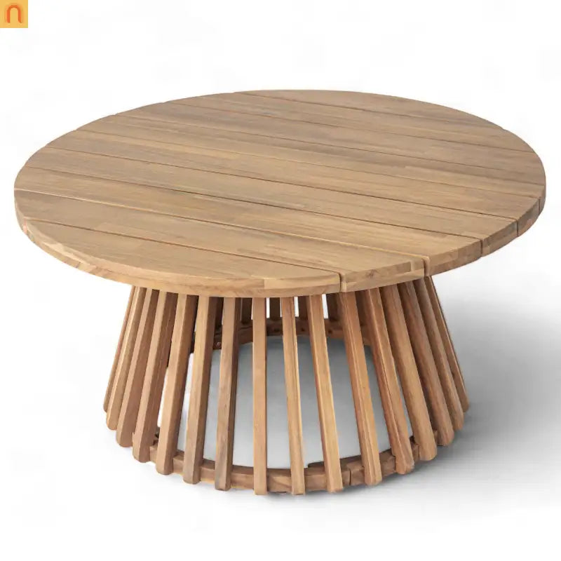 Outdoor Patio Set Acacia Wood Teak 3-Seater with Coffee Table Set