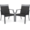 Patio Chairs Set of 2 with All Weather Breathable Fabric