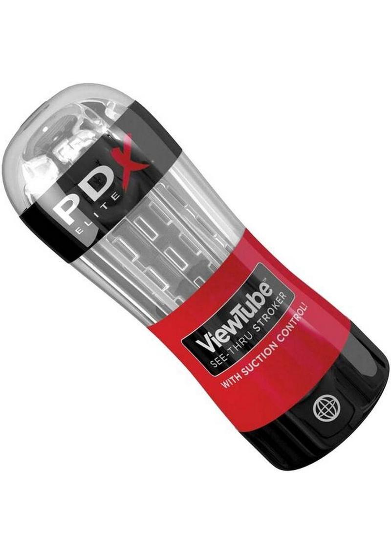 PDX Elite ViewTube See-Thru Stroker with Suction Control Male Stimulation