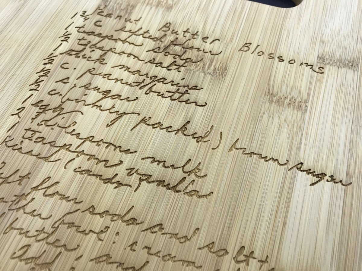 Personalized Bamboo Cutting Board Décor - Your Recipe or Quote