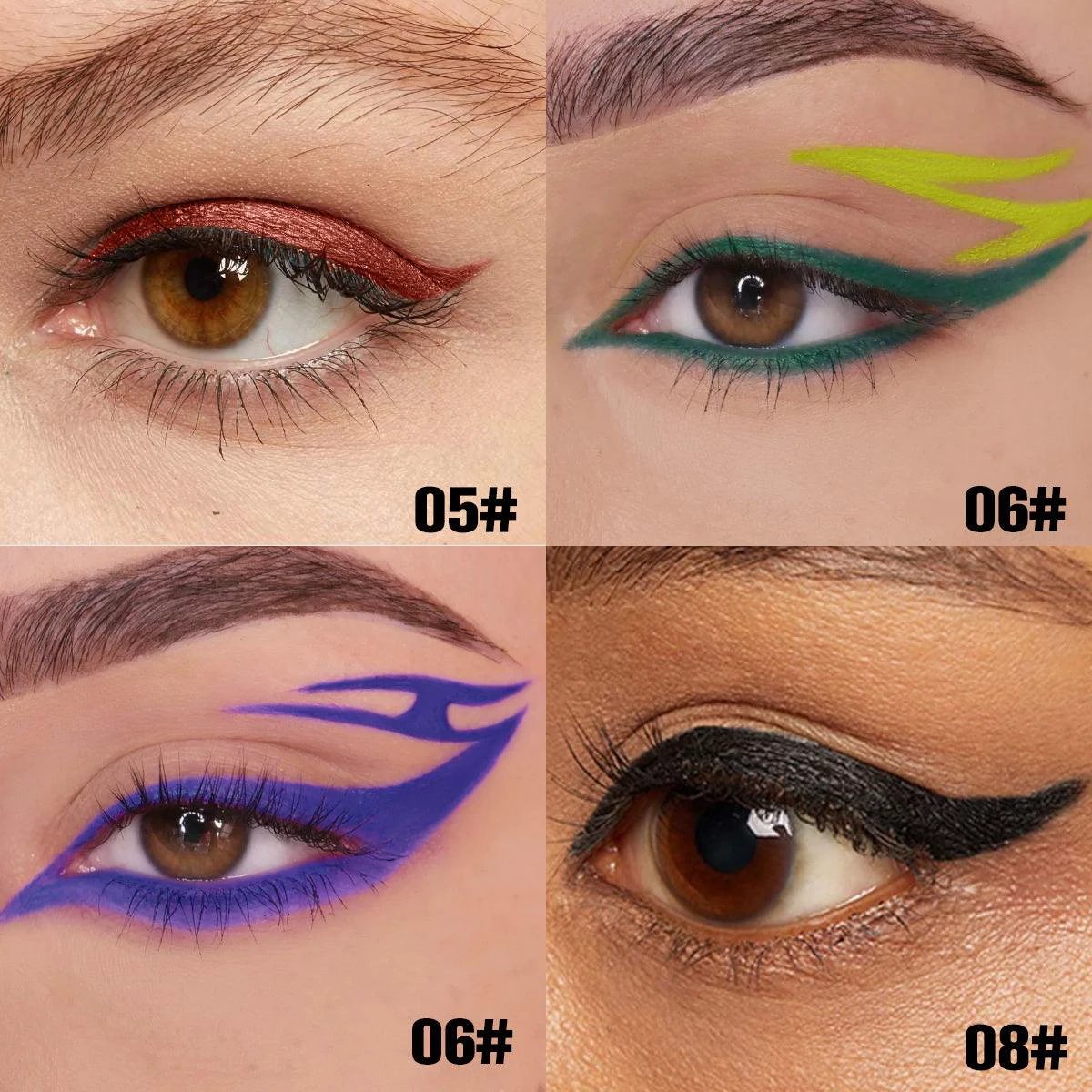 PHOFAY Colorful Waterproof Eyeliner Set - Unleash Your Creativity with Bold, Long-lasting Colors