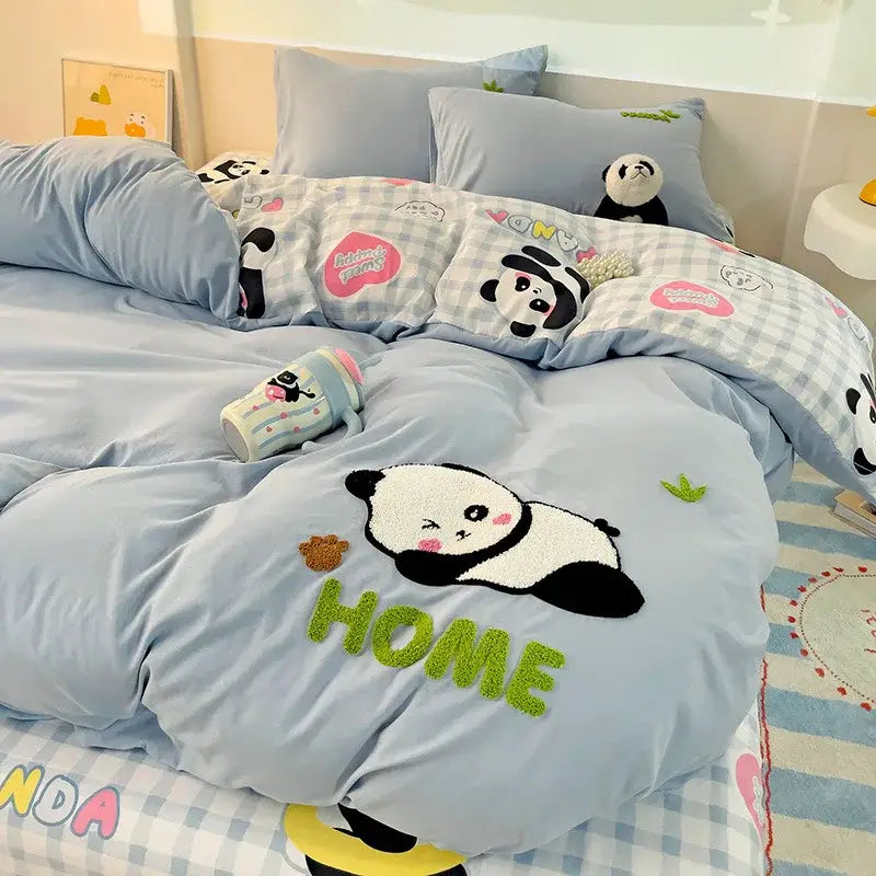 Pink new year dog bedding set bedroom cloud cotton cartoon