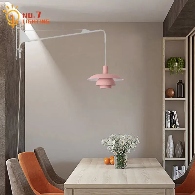 DecorBites™ Cream Wind Rotating Wall Lamp Swing Arm for Interior Lighting
