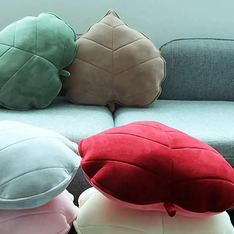 DecorBites™ 3D Leaf Shaped Throw Pillows for Living Room Sofa Couch Decor