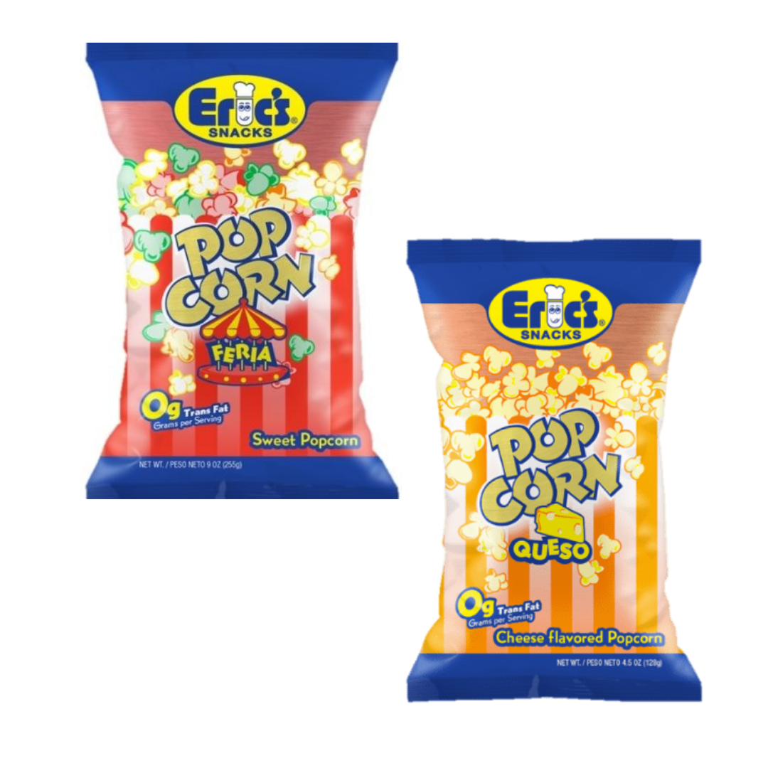 Eric's Snacks Popcorn – Variety (9 oz / 4.5 oz)