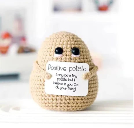 Mini Handmade Potato Hug Doll | Positive Energy Plush with Card