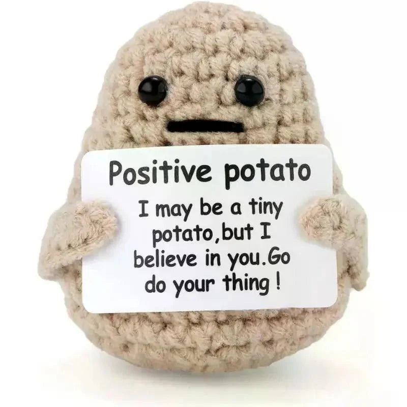 Mini Handmade Potato Hug Doll | Positive Energy Plush with Card