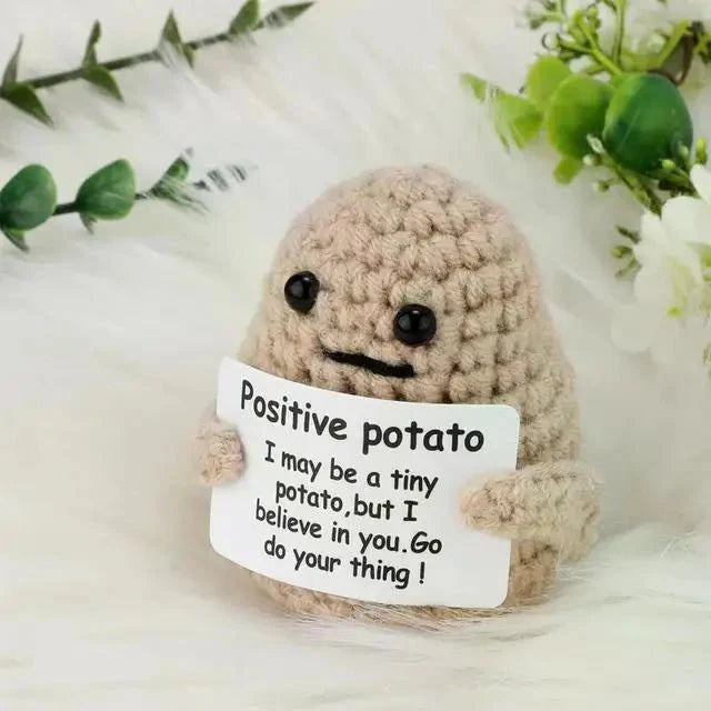 Mini Handmade Potato Hug Doll | Positive Energy Plush with Card