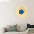 Postmodern blue round sconce light fixture – bedroom led wall light