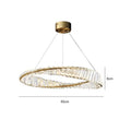 Postmodern gold crystal ring light for living room chandelier