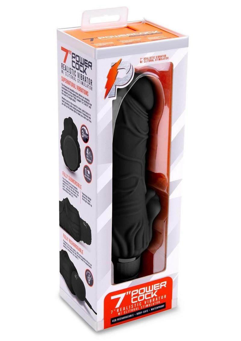 Power Cock Realistic Rechargeable Silicone Clitoral Stimulator