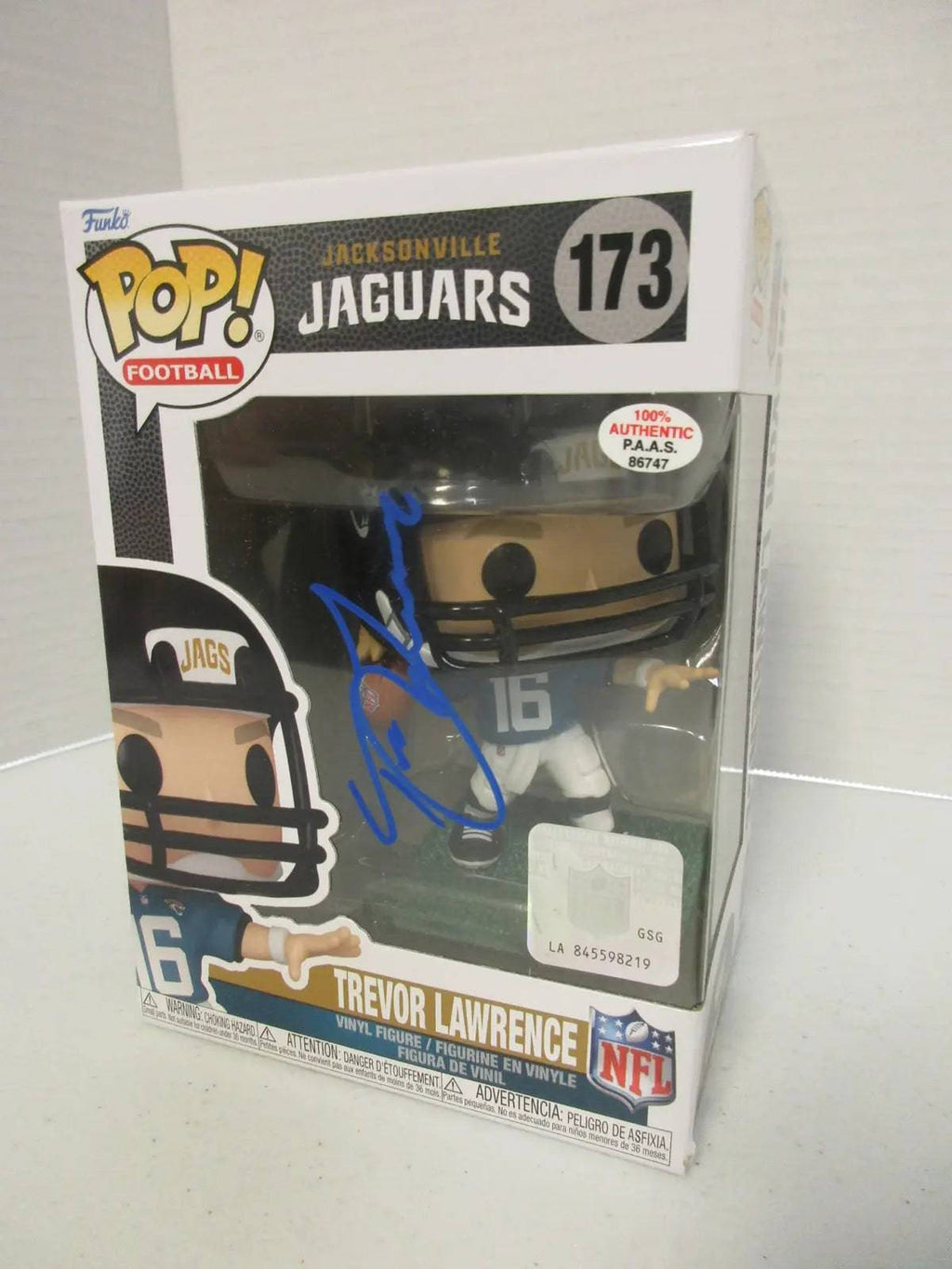 Trevor Lawrence of the Jacksonville Jaguars signed autographed Funko Pop Figure PAAS COA 747