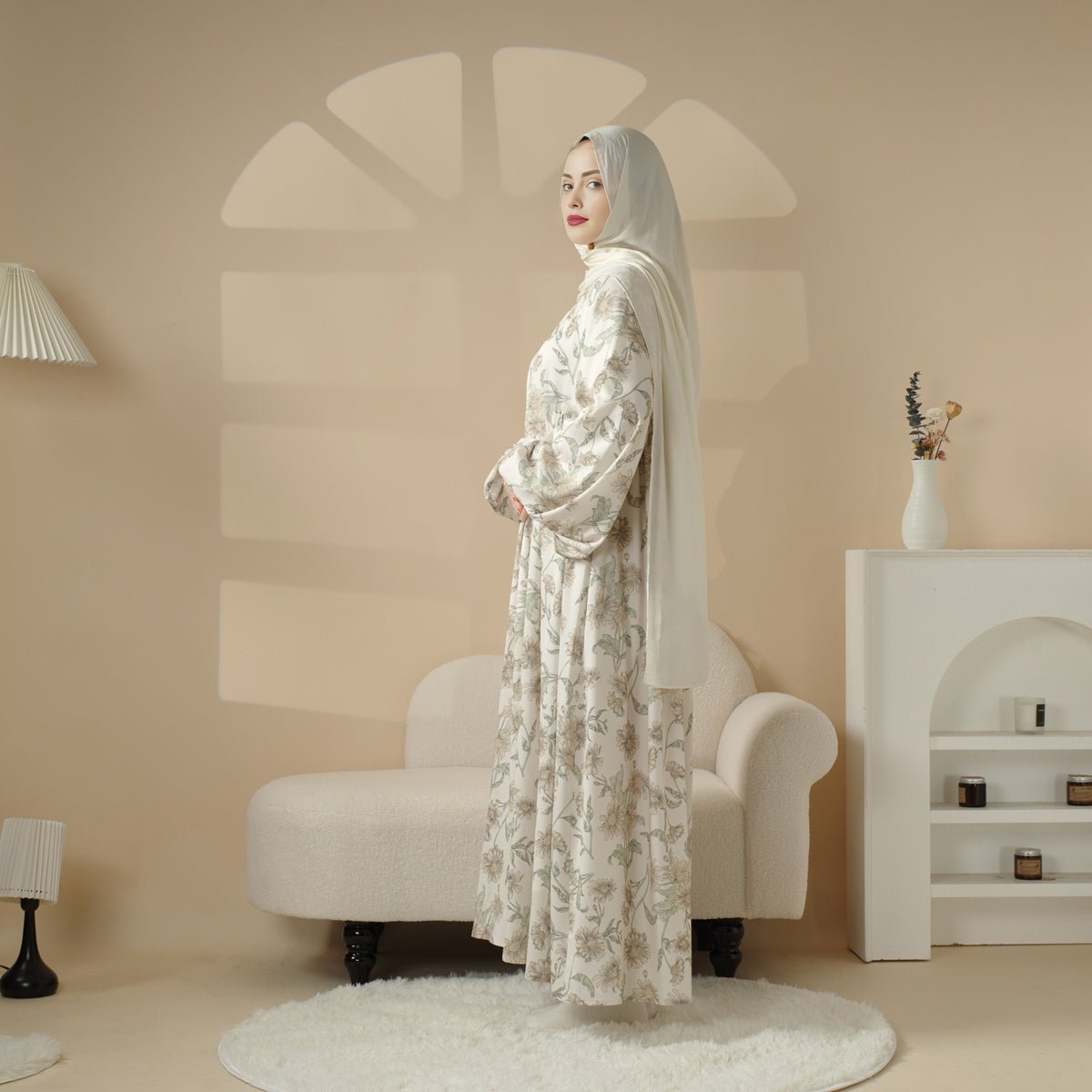 Printed Reversible Abaya (MA082)