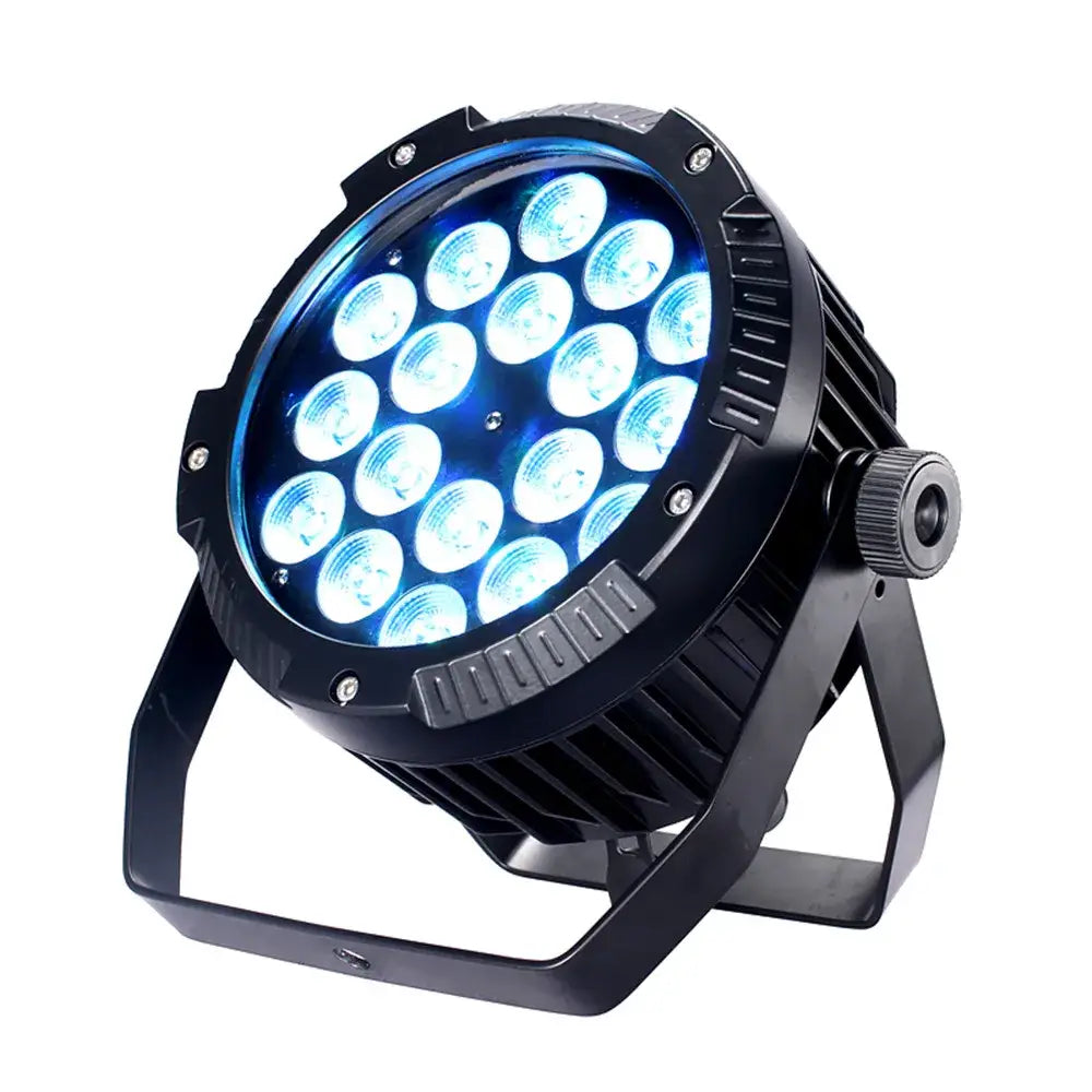 Professional black 18x18w rgbwa uv 6in1 led par stage light