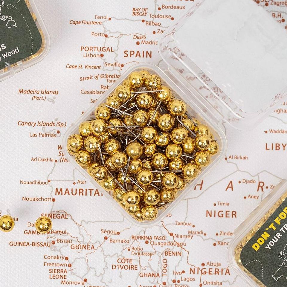 Canvas Push Pins - Gold
