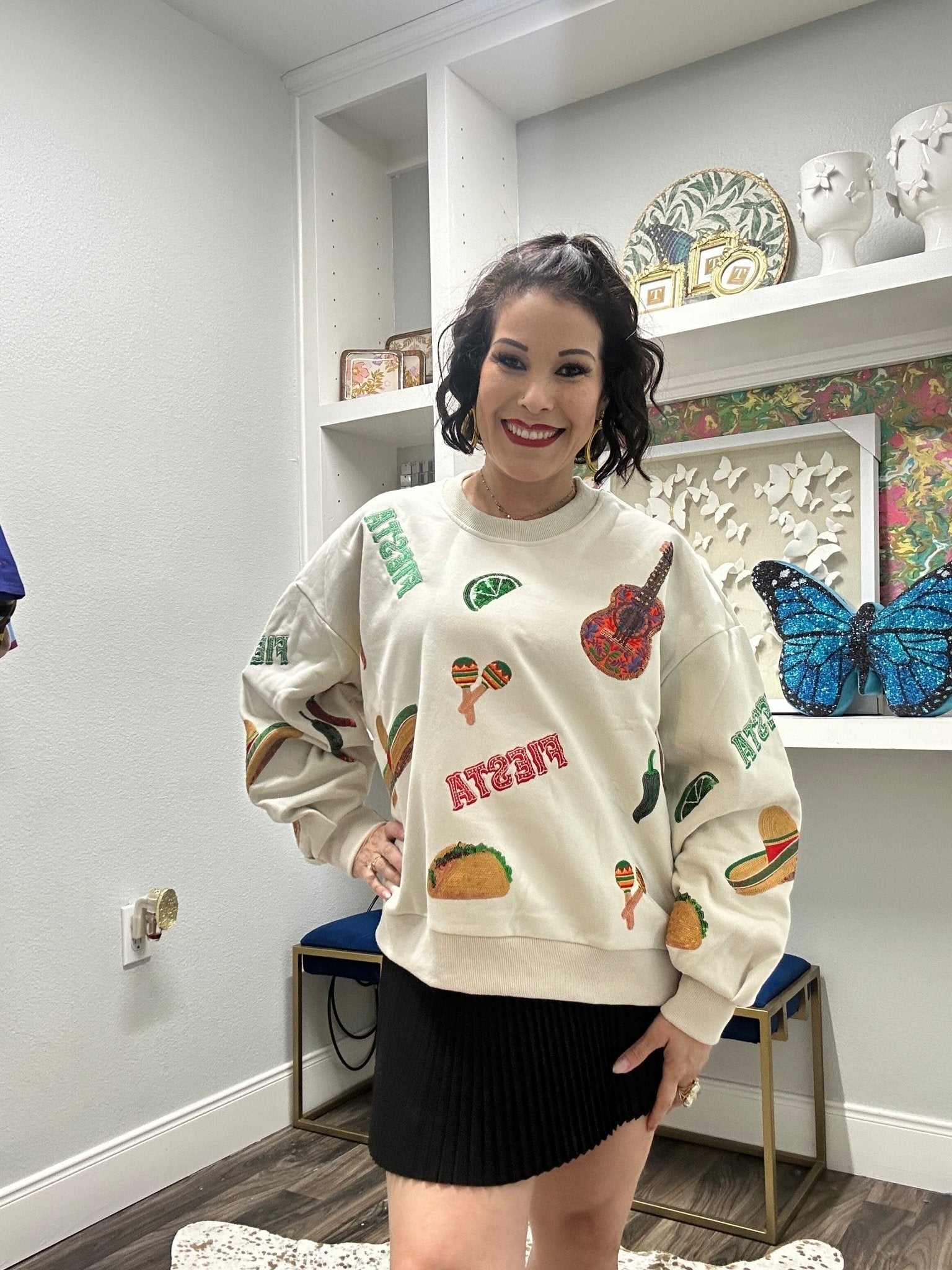 QOS Beige Cinco Icon Sweatshirt