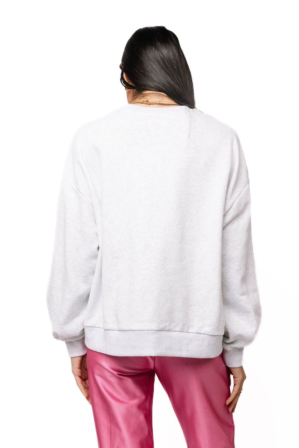 QOS Grey Multi Striped 'Spicy' Sweatshirt