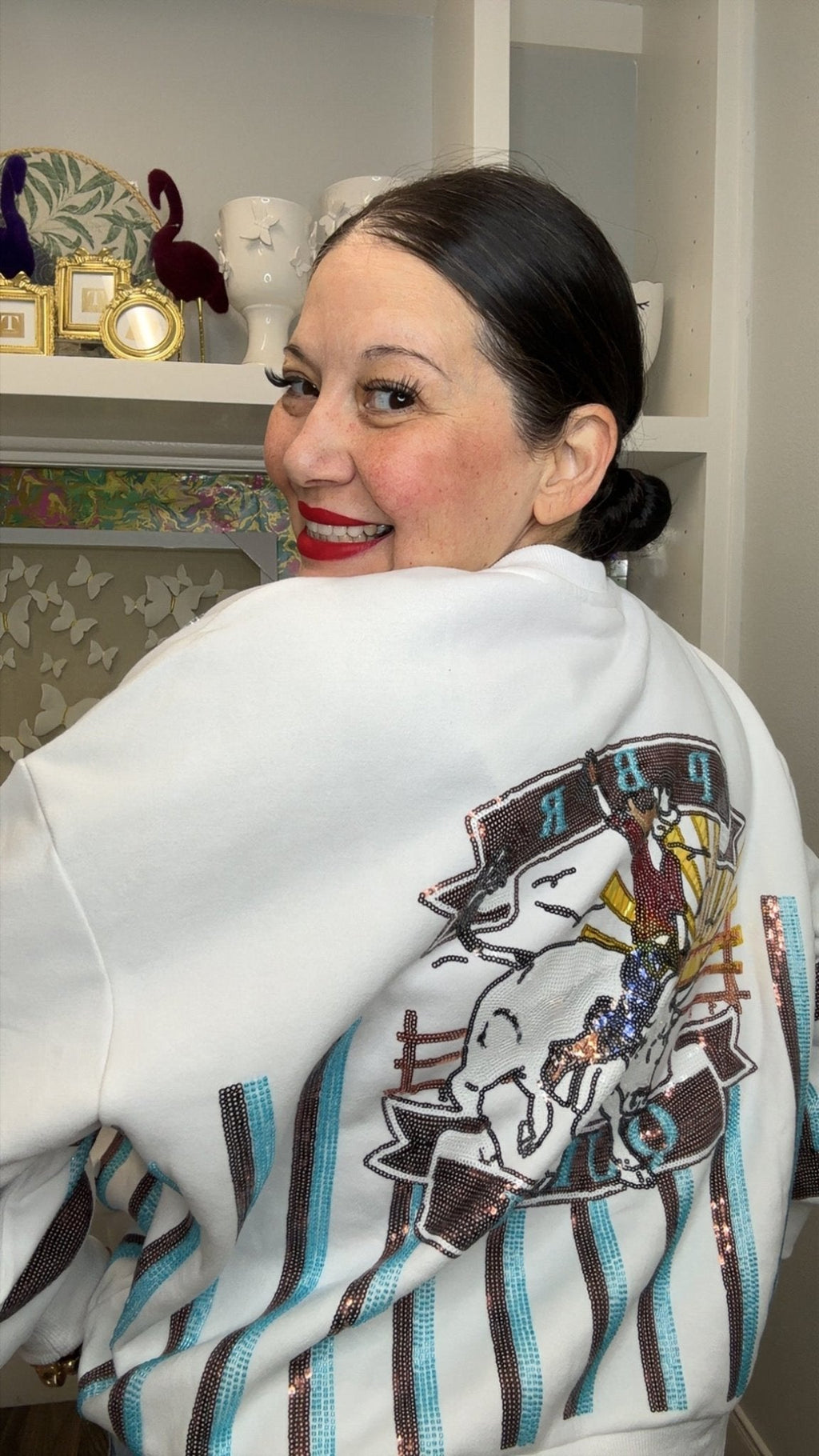 QOS Licensed Teal & Brown PBR Queen Sweatshirt