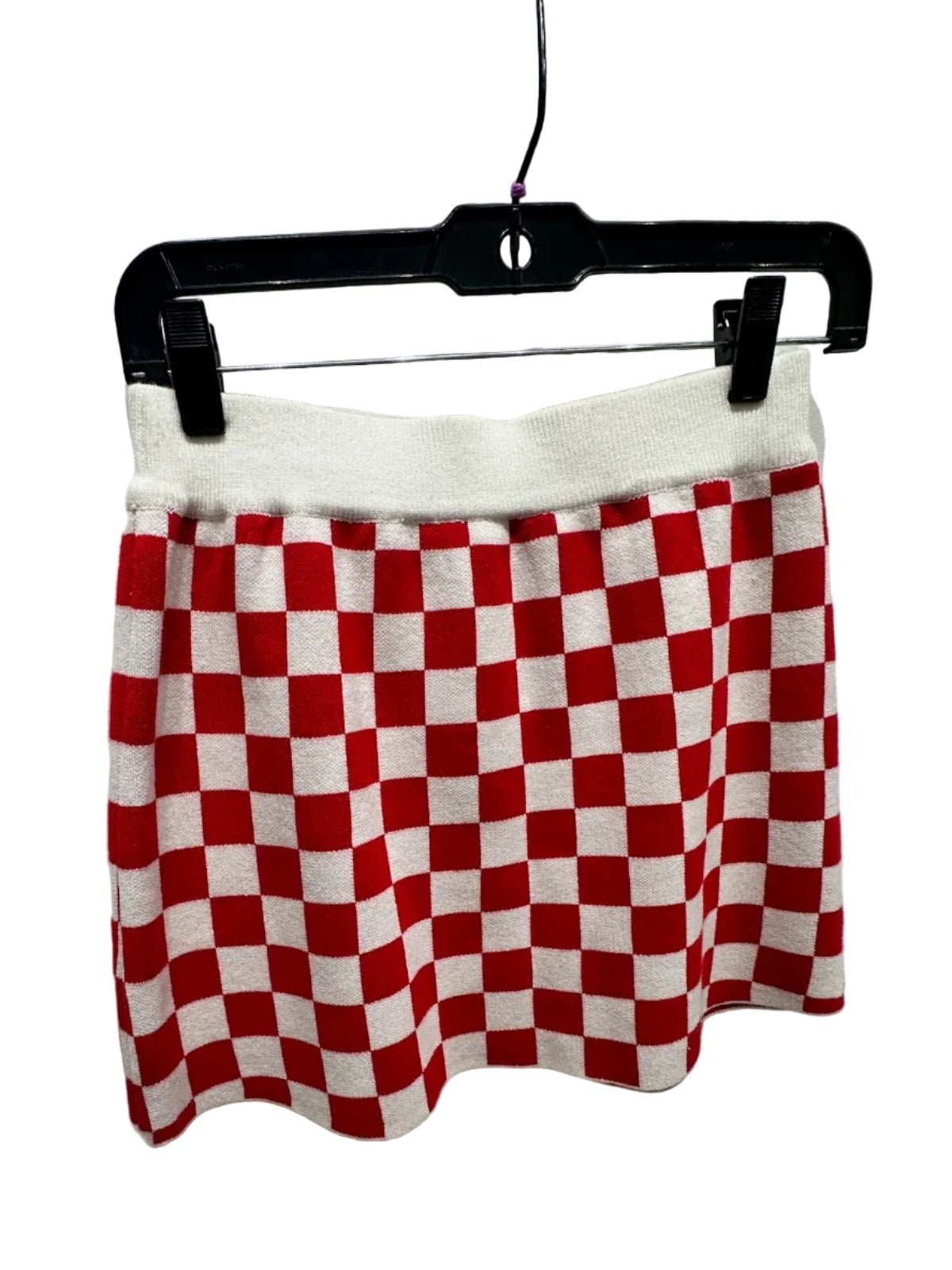 Queen of Sparkles White & Red Checkered Skirt