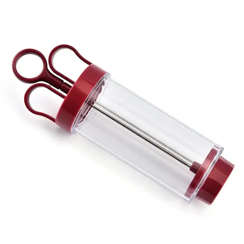 Red and clear cookie cream cake press kitchen decorating kit
