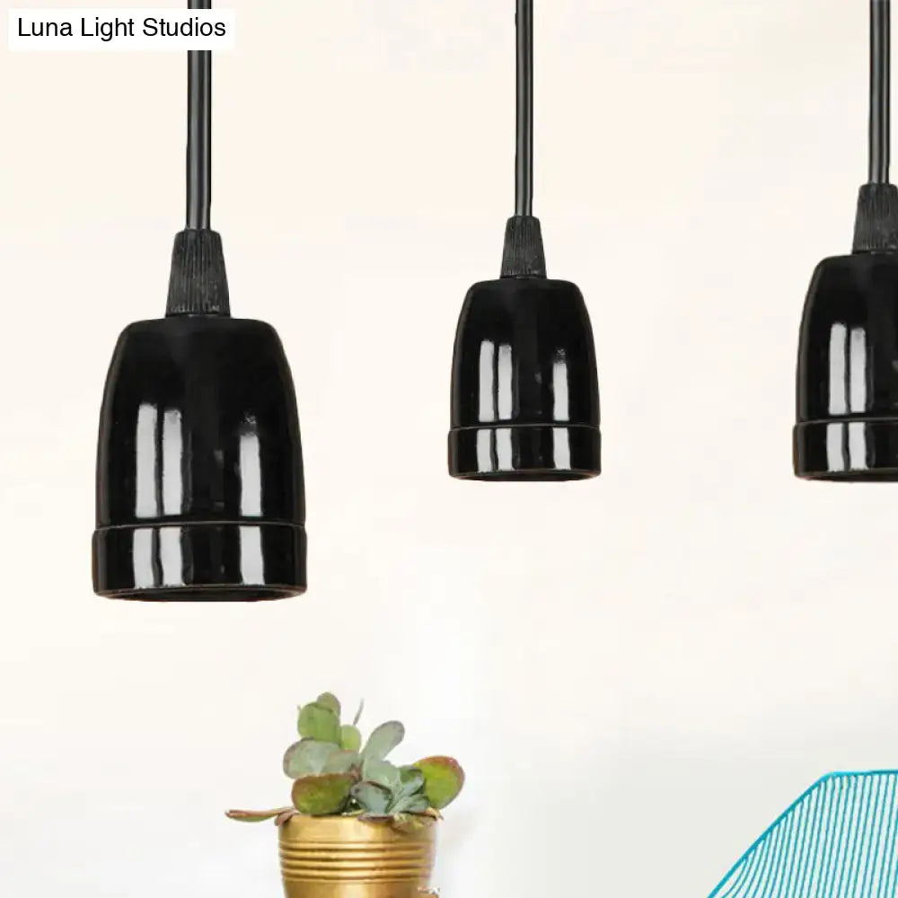 Retro style red ceramic pendant light – kitchen hanging fixture