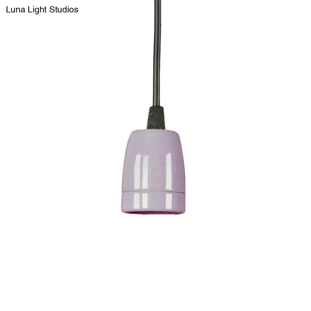 Retro style red ceramic pendant light – kitchen hanging fixture