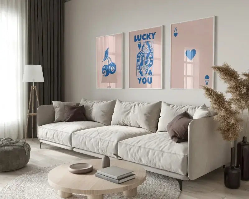 Retro queen theme beige wall art posters bedroom decor