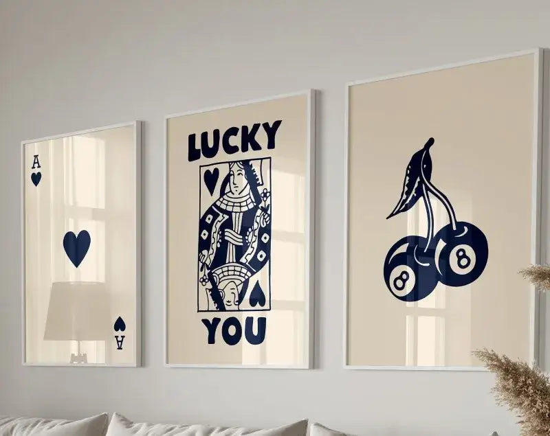 Retro queen theme beige wall art posters bedroom decor